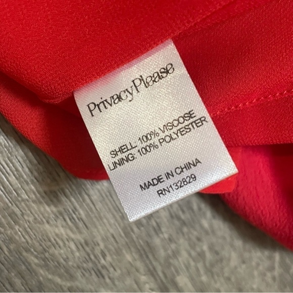 Revolve Privacy Please Norval Off Shoulder Button Dress Red Sz S - Picture 9 of 9